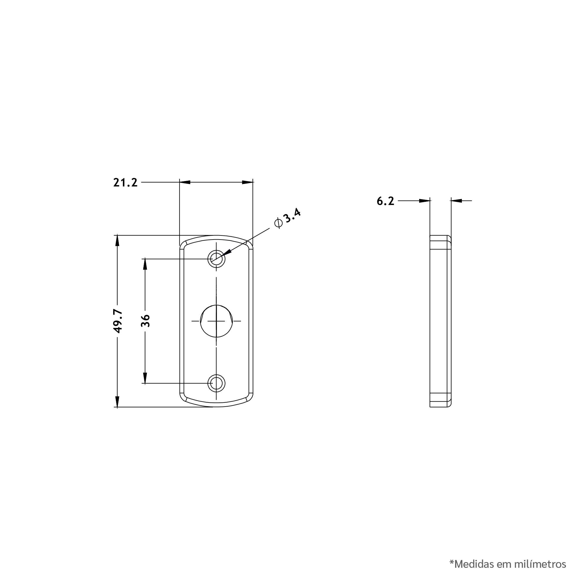 Desenho técnico - Espelho 1003