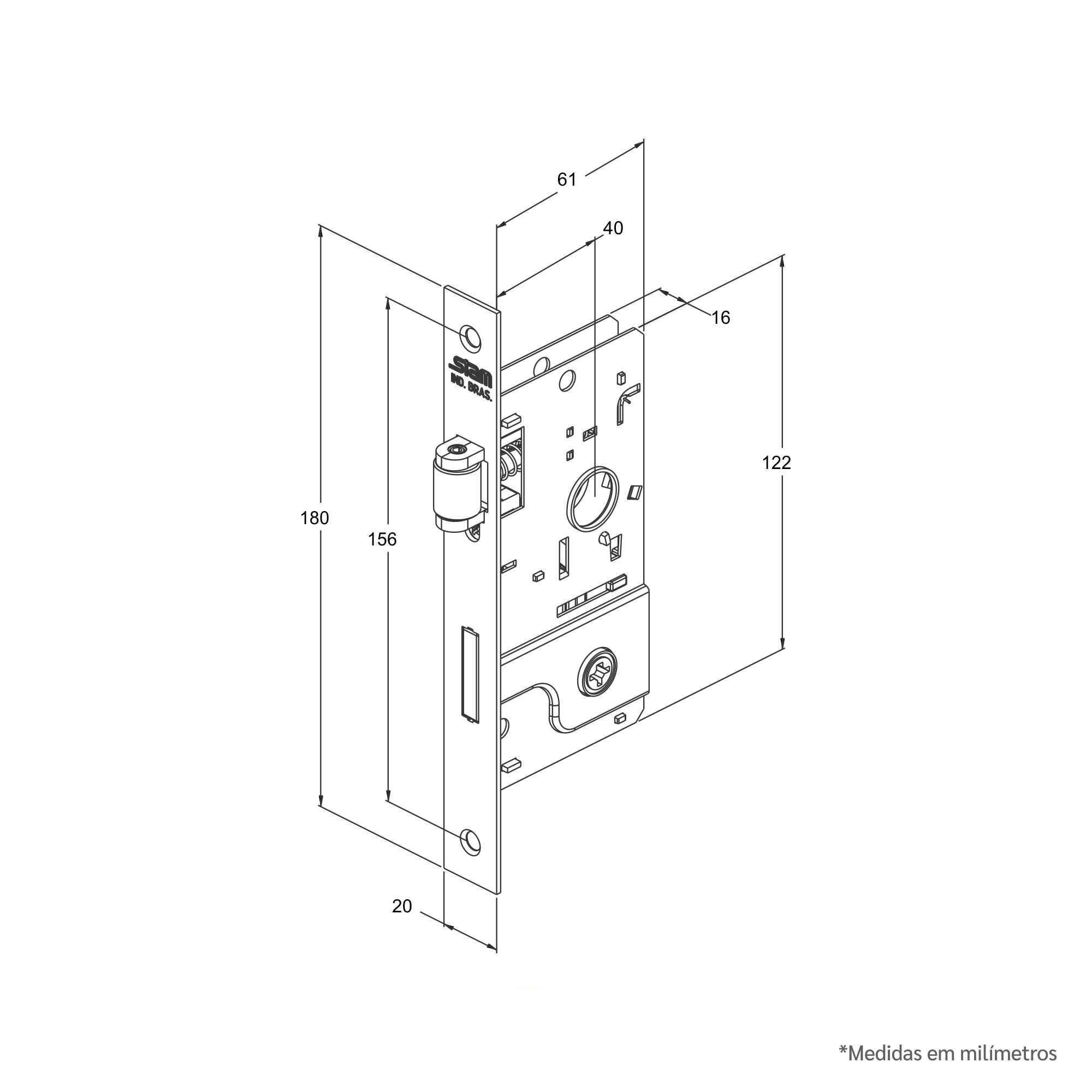 Desenho técnico - Máquina 800 - Trinco Rolete