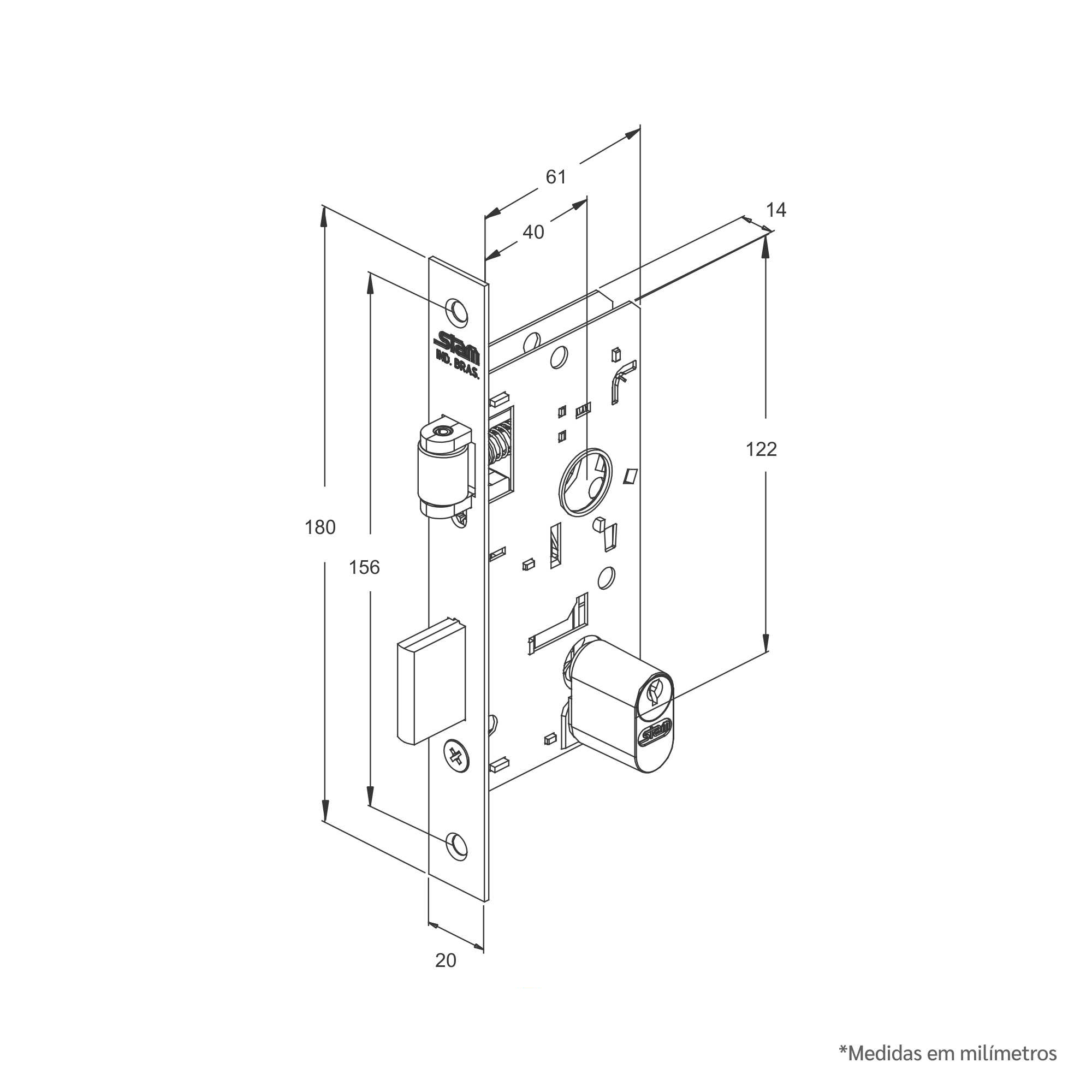 Desenho técnico - Máquina 803 - Trinco Rolete