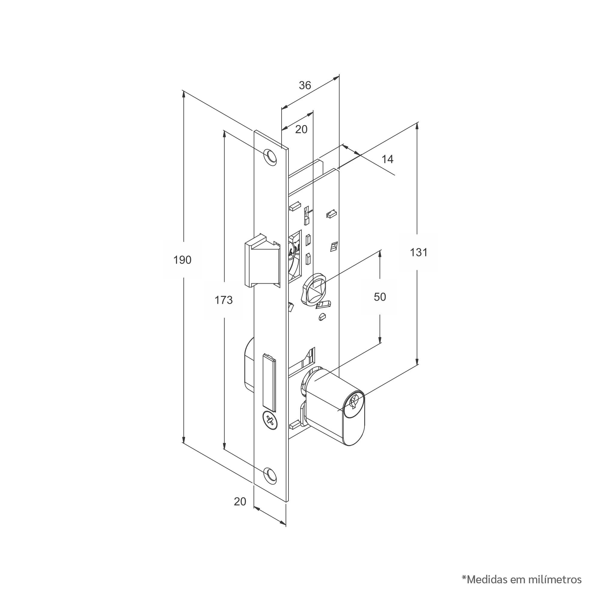 Desenho técnico - Máquina Inox Home 20 mm