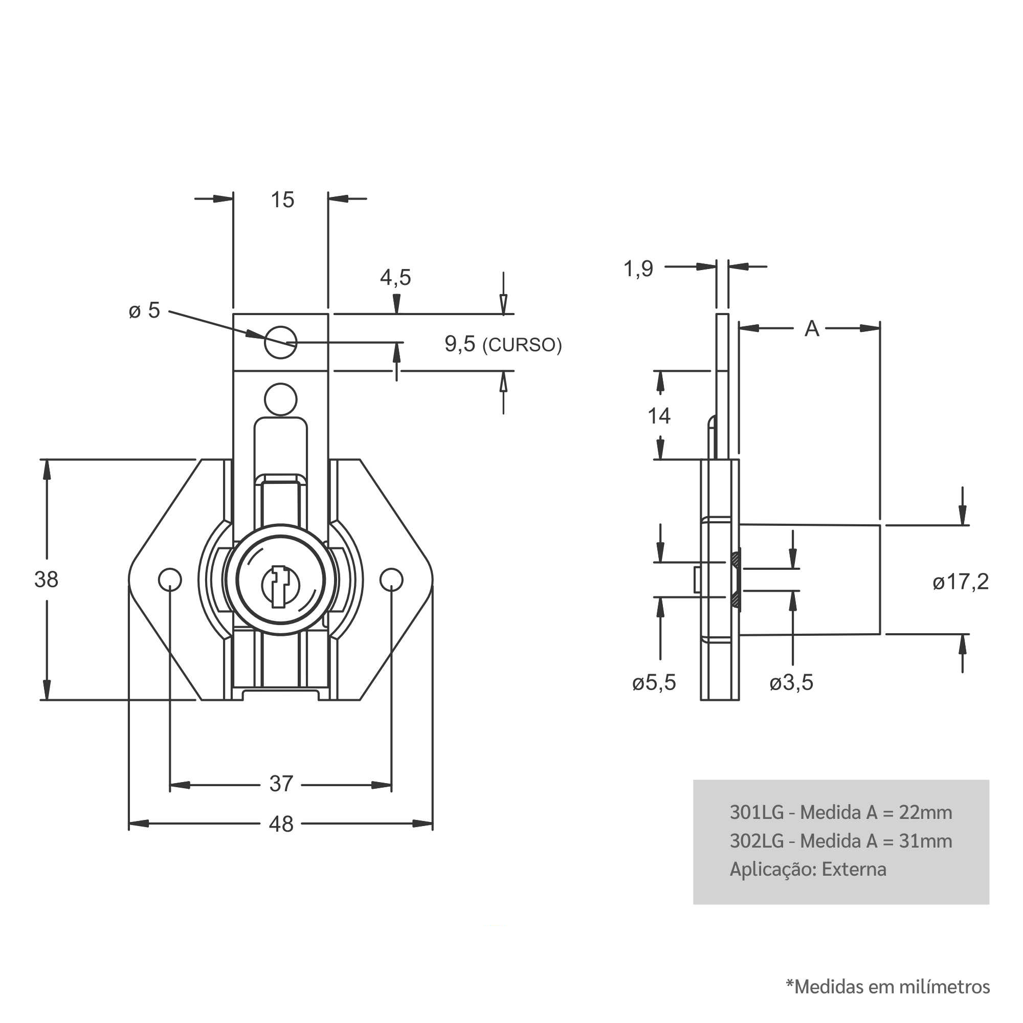 Desenho técnico - Máquina 301LG_302LG