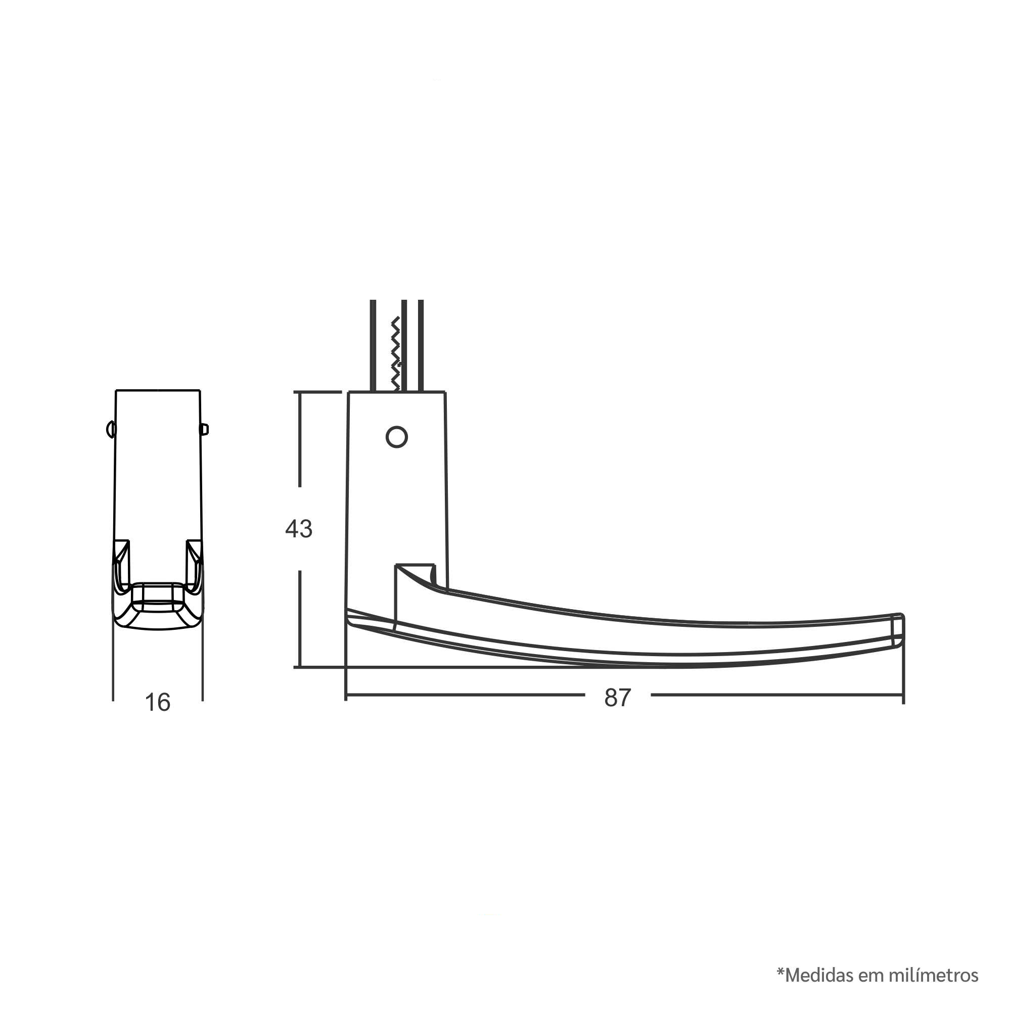 Desenho técnico - Maçaneta 33