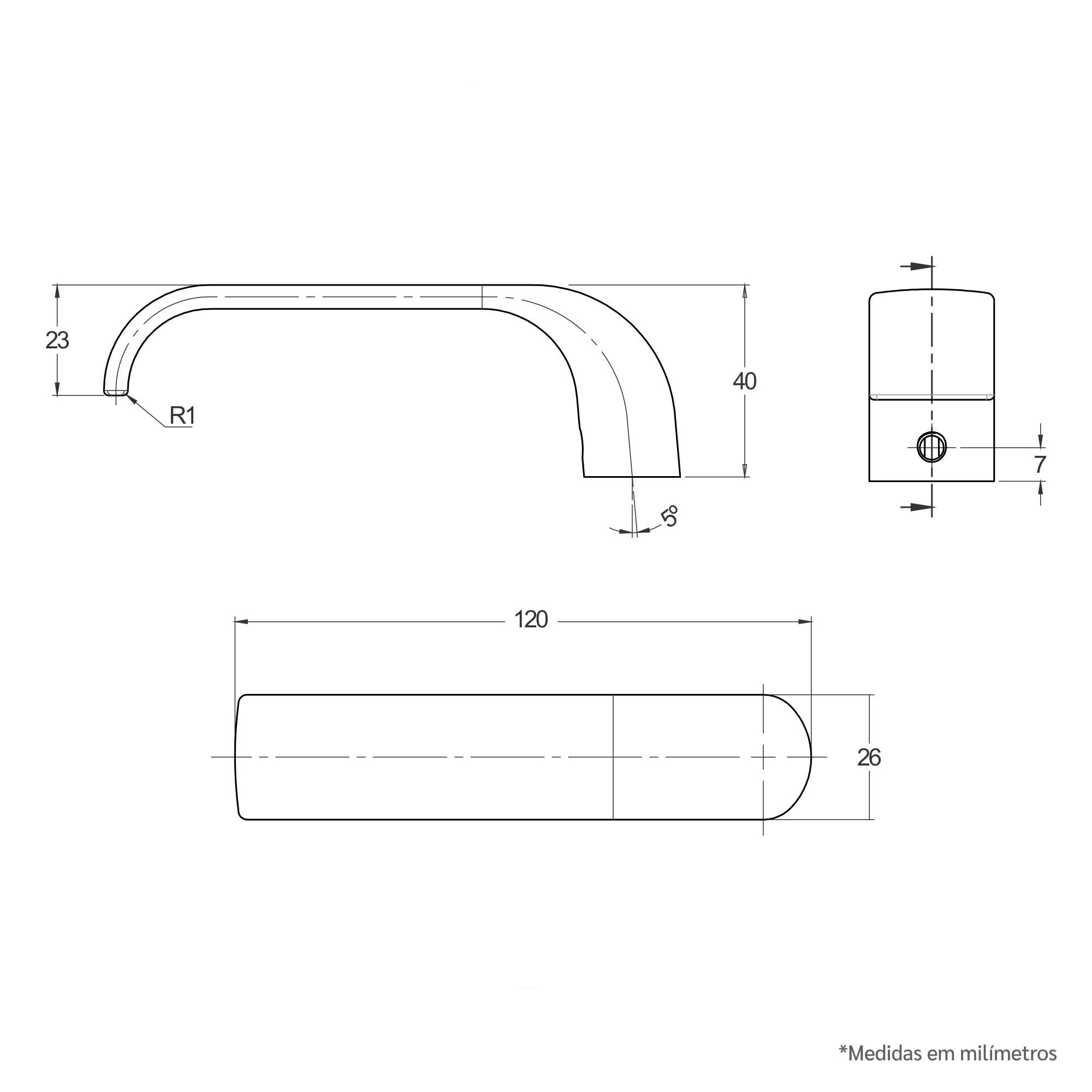Desenho técnico - Maçaneta 39
