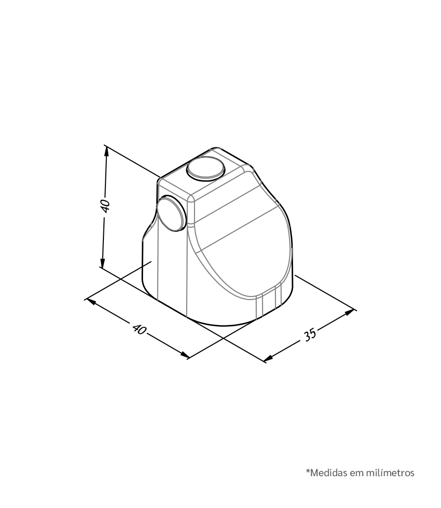 Desenho Técnico Trava Porta Magnético